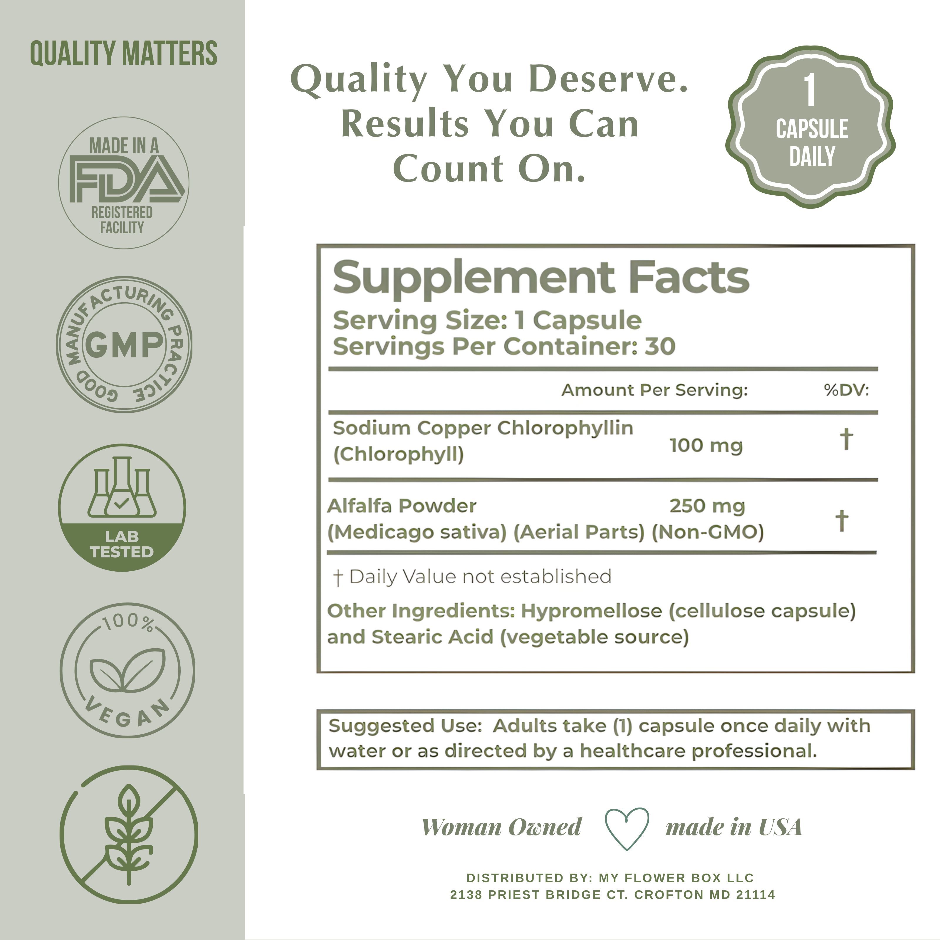 CHLOROPHYLL SUPPLEMENT CAPSULES